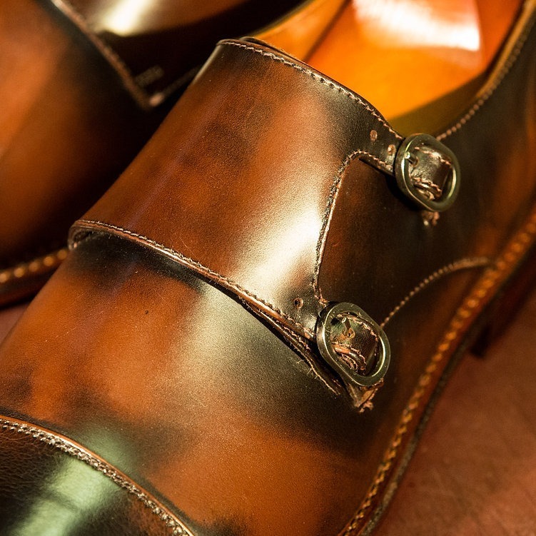 OC 001 - Double Monk Straps in Antique Brown - Image 2