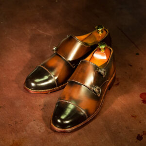 OC 001 - Double Monk Straps in Antique Brown